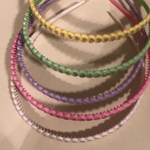 Girls Set of 5 Heart Headbands